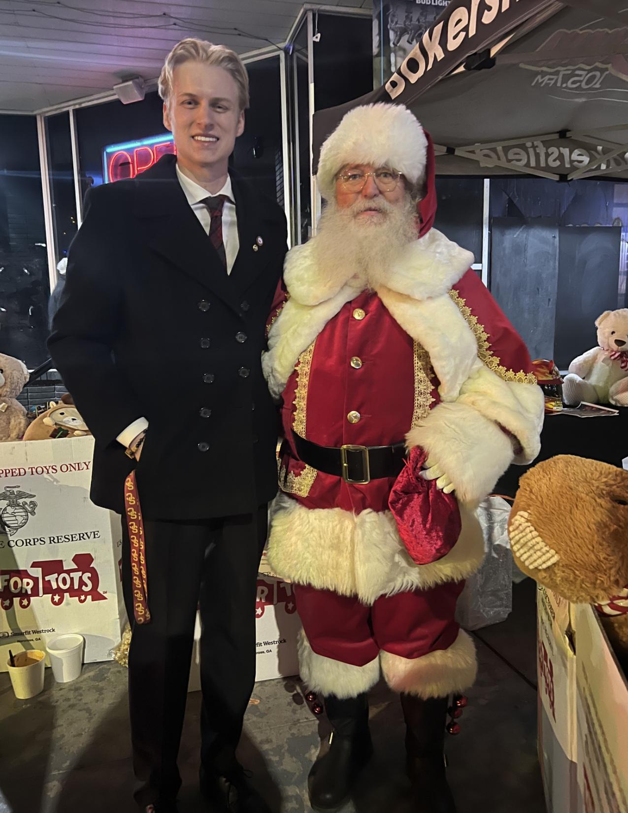 Seth volunteering with Toys For Tots and East Bakersfield Business Association